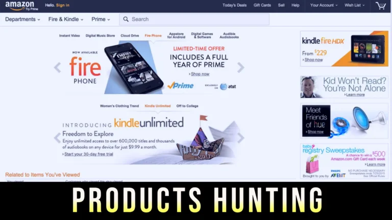 Product Hunting through Amazon Homepage and Deals Page